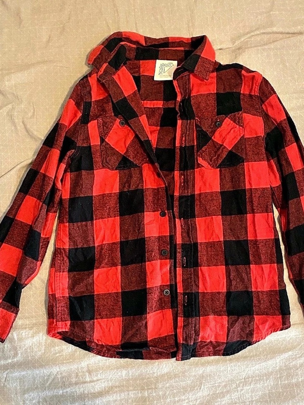 Thereabouts Boys Checkered Button Down Size 10-12 Husky